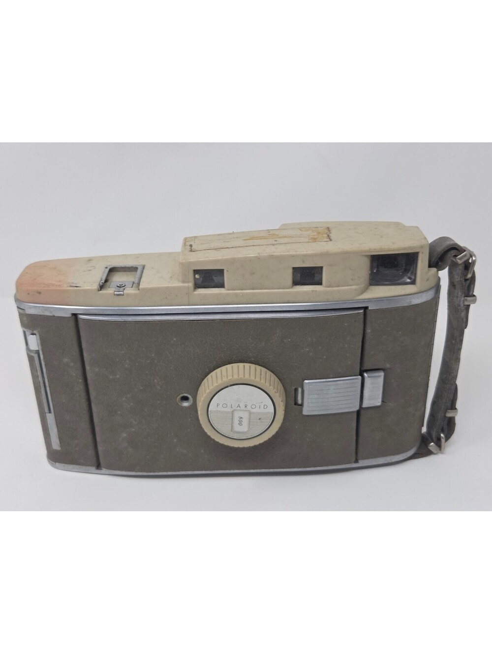 Polaroid Land Camera Model 800 Folding Rangefinder With Strap And Metal Housing